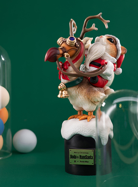 末那末匠丨镰田光司《Dodo＆HamSanta》圣诞仓鼠圣诞礼物艺术雕像