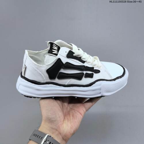 Mmy溶解鞋男女同款鞋雪糕底骨头鞋百搭休闲板鞋厚底增高帆布鞋潮