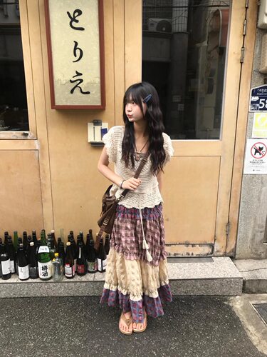 夏日小记 流苏系带圆领针织短袖 设计感甜美镂空上衣罩衫
