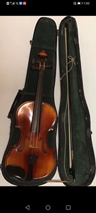 收藏级别如图日本制铃木演奏4 4小提琴纯手工19661虎纹精美不退换