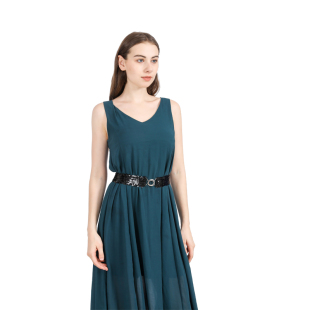 新款时尚成人儿童亮片松紧腰带女款亮片银色合金对扣裤子装饰带