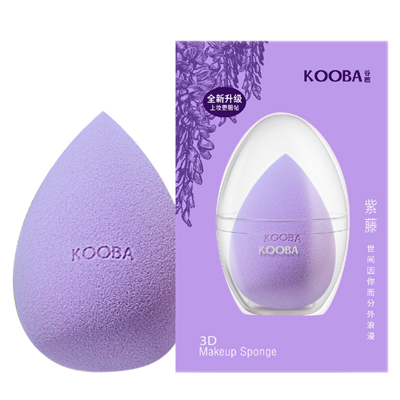 KOOBA/谷芭3D水滴形美妆蛋不吃粉干湿两用粉扑超软细腻彩妆蛋切面