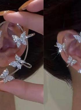 轻奢高级蝴蝶仙耳挂耳耳洞骨耳环超众OOK时尚气质个小性独特耳饰