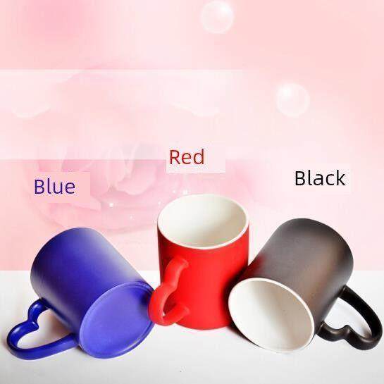 变色杯DI礼CFAY杯照片夫妇个性化物标记加热图片时暴露在水陶瓷与