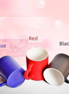 变色杯DI礼CFAY杯照片夫妇个性化物标记加热图片时暴露在水陶瓷与