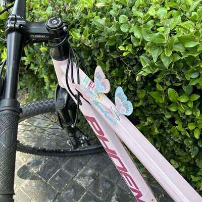 会飞蝴蝶自行车XDI小配饰公路车山地爱装的饰贴纸创行意可骑装备