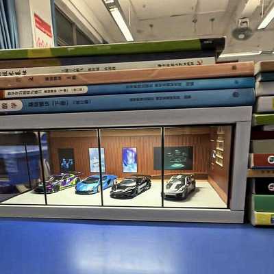 minigt车库盒展示盒摆件桌面模型收纳展示柜小比车例车模:164车库