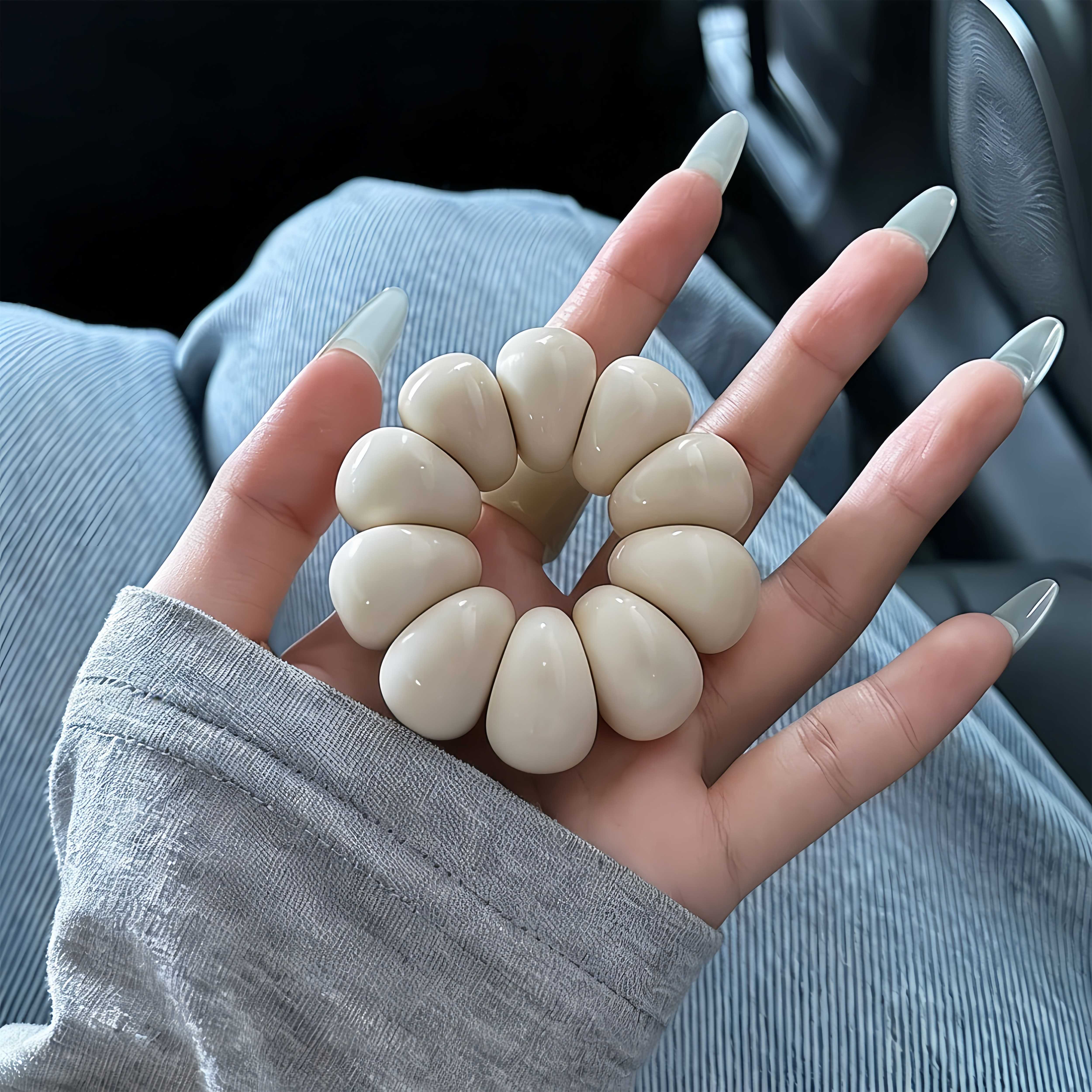 盘他！山竹菩提蒜瓣大肠手捻手串解压盘玩小把件手持佛珠念珠手錬
