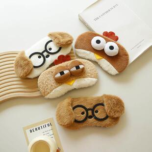 可爱咕鸡眼罩女遮睡光睡眠无品牌/专用办咕热公室午休觉冰袋冰敷