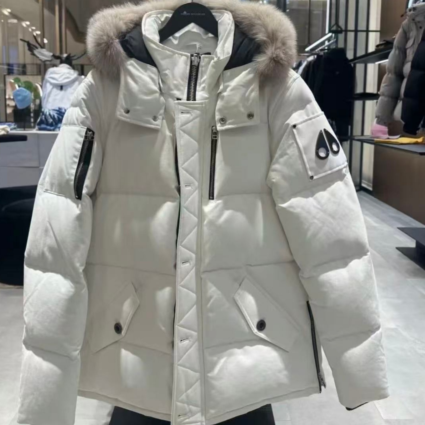 Moose Knuckles/慕瑟纳可加拿大小剪刀3Q女款毛领鹅绒保暖羽绒服