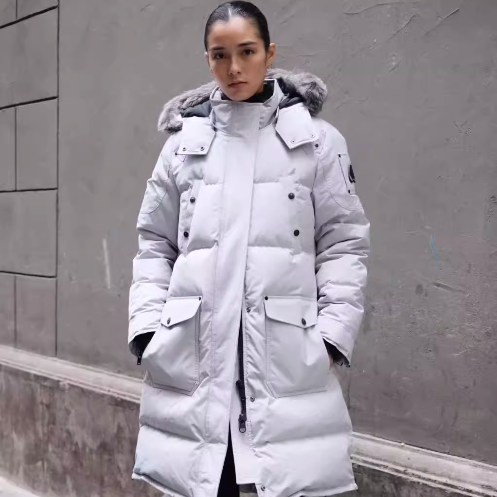 Moose Knuckles/慕瑟纳可加拿大小剪刀NYX女士长款带帽鹅绒羽绒服