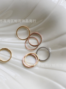 韩国时尚1mm极细微镶钻单钻窄戒