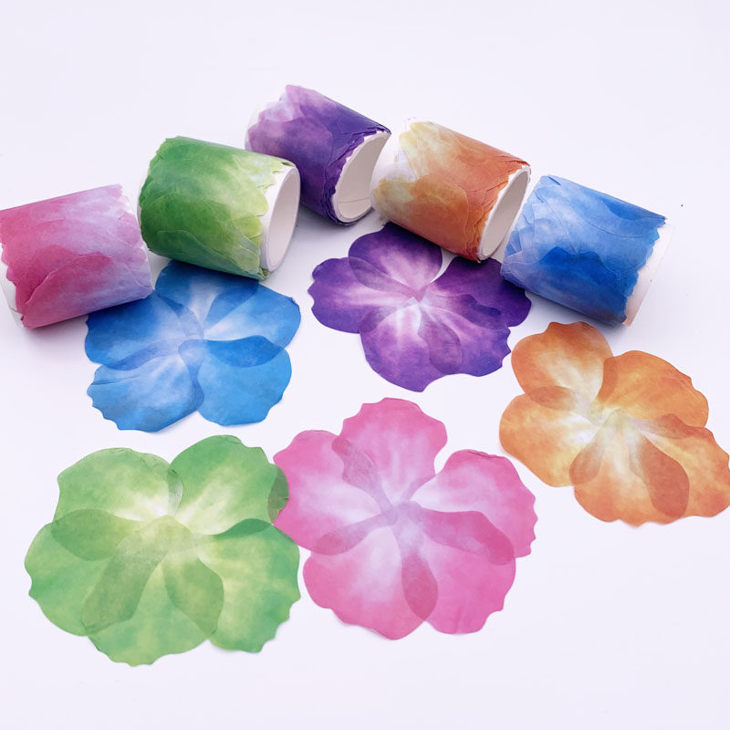 异形创意花瓣和纸胶带diy 可和纸胶带
