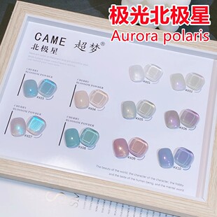 超梦 10色极光北极星甲油胶 美甲店指甲油 纹理胶【整套送色板】