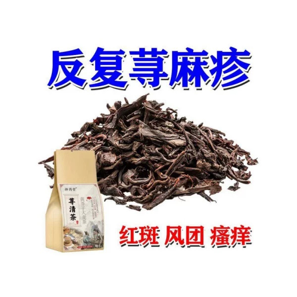 多年荨麻疹丘疹性划痕性袋泡养生茶皮肤茶身上痒喝的茶黄芥子大麦