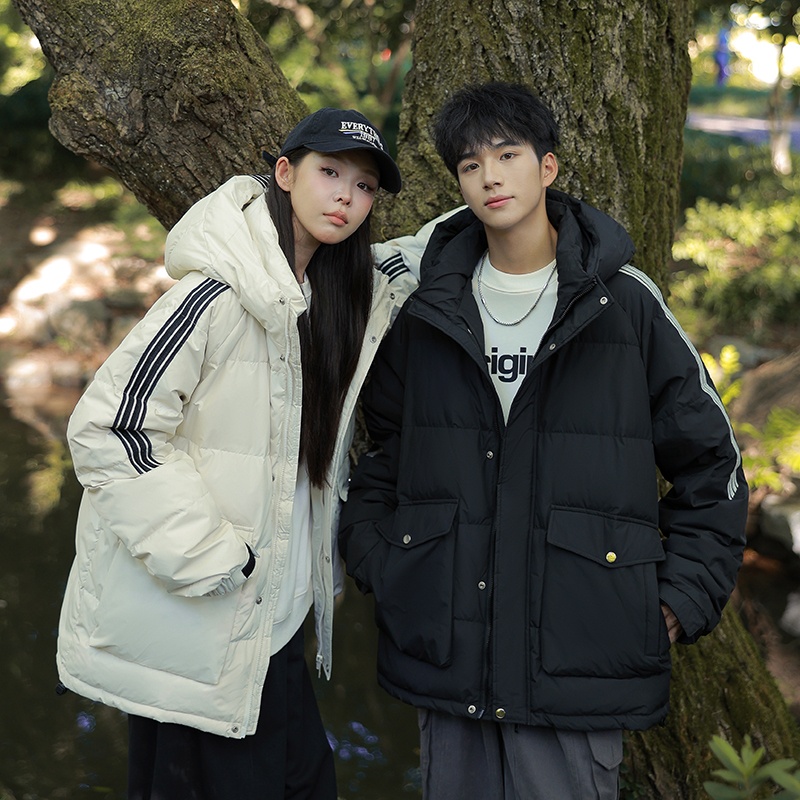 休闲羽绒服男女情侣宽松外套