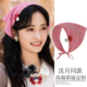 沈月同款 头巾少女甜美可爱红格子包头三角巾田园复古绑发装 饰丝巾