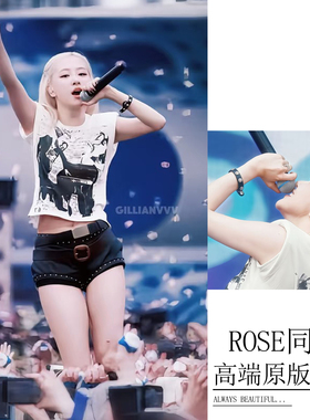 rose朴彩英同款皮质手环欧美嘻哈摇滚街舞朋克铆钉pu皮带潮酷手链