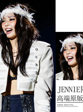 Jennie同款羽毛头饰绑带发箍头带手腕花拍照写真舞蹈表演仙气道具