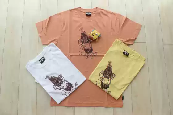Skool European and American Street Skateboarding Sk8 Trendy Playful Flying Dog Hip-Hop Authentic Bomb Popsicle Man Short-Sleeve Pharrell Williams Style