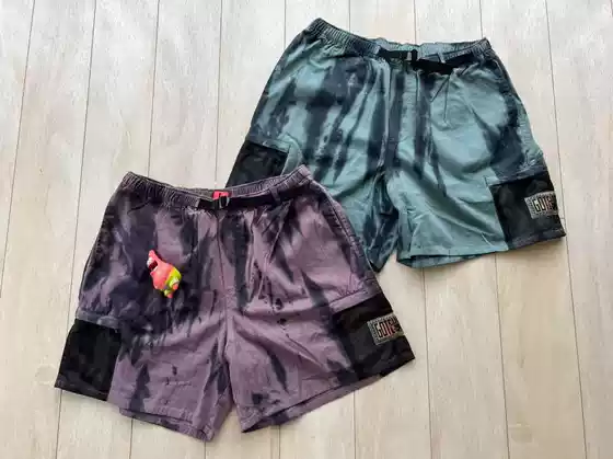Skool European and American Street Style 90S Gotcha Skateboard Sk8 Tie-Dye Surf Dentist Vintage Mesh Shorts