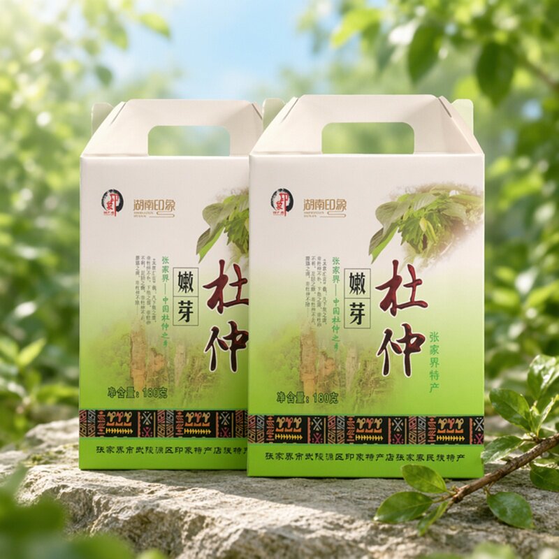 (两盒)湖南张家界印象杜仲嫩芽正品湘西高山杜仲茶土特产杜仲叶