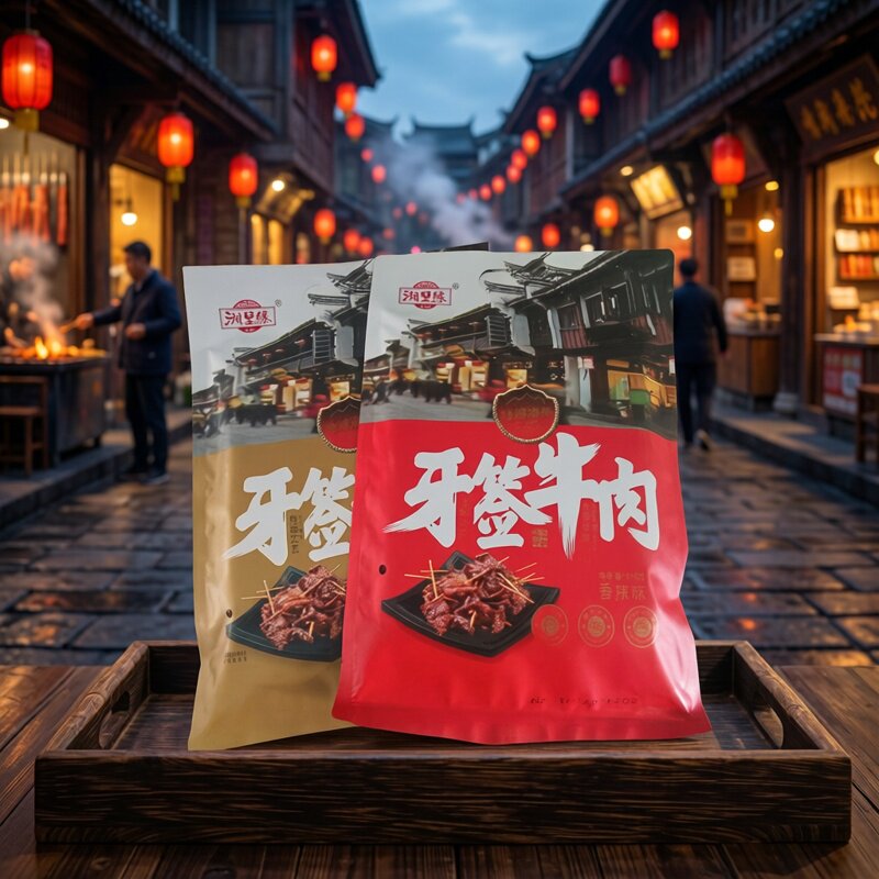 湘里缘牙签牛肉湖南张家界特产长沙邵阳正宗香辣味烧烤味即食零食