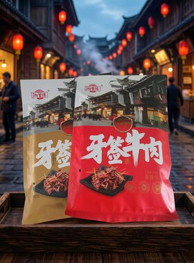 湘里缘牙签牛肉湖南张家界特产长沙邵阳正宗香辣味烧烤味即食零食