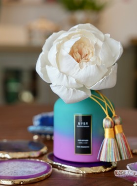 栀子花国色天香撞色玻璃瓶无火香薰礼盒-180ml