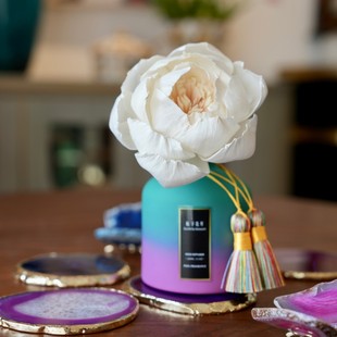 栀子花国色天香撞色玻璃瓶无火香薰礼盒 180ml