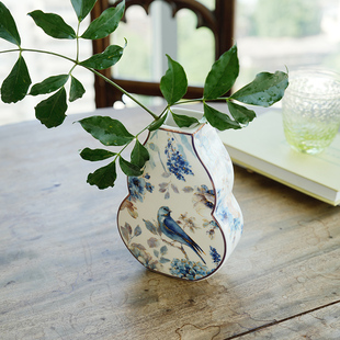 喜上眉俏中式 描金葫芦花瓶摆件玄关插花器