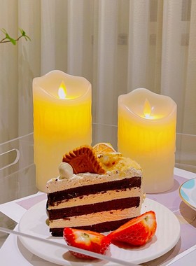 【麦芮家居】蜡烛/candle氛围感十足烛芯摇摆仿真流泪电池款蜡烛