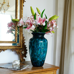 三头百合EVA发泡仿真花居家装 饰摆件插花布景配饰