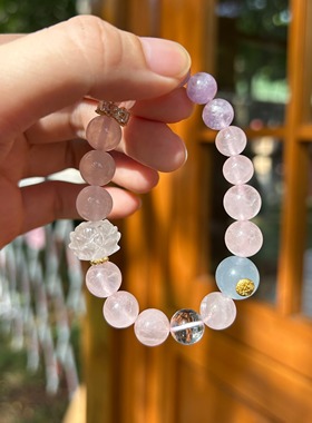 南普陀好运莲莲水晶多宝手串