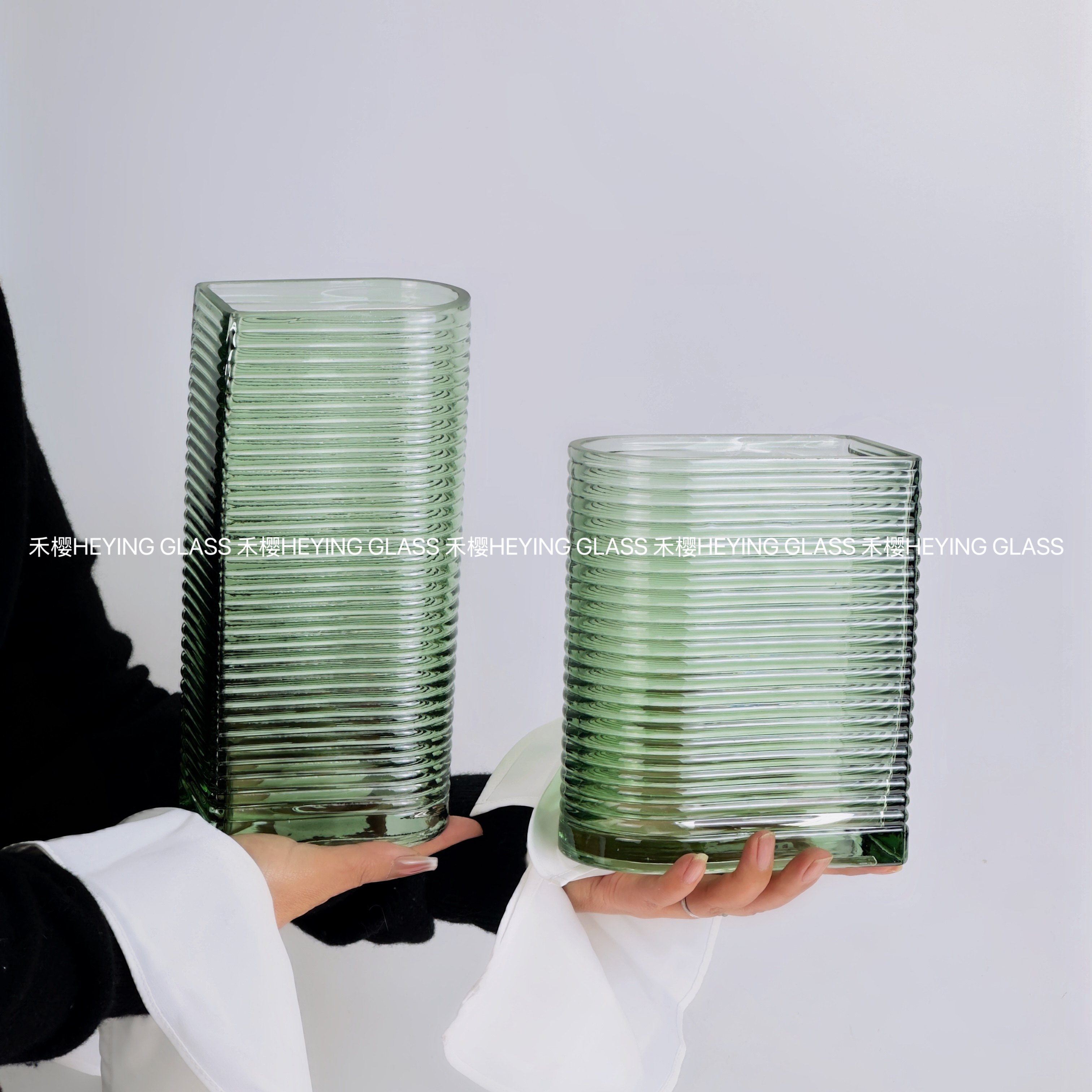 317禾樱中古出口外贸法式ins小众玻璃花瓶摆件家居样板房桌面插花,家居饰品,花瓶,淘宝优惠券,粉丝福利购,淘宝优惠卷