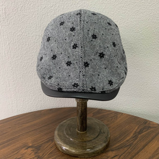 时尚复古百搭韩版灰色碎花前进帽鸭舌帽子女显脸小报童帽贝雷帽潮