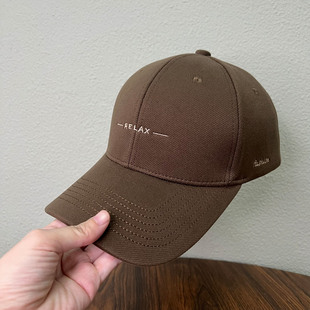 百搭字母刺绣字母RELAX毛呢棒球帽秋冬保暖时尚 男女遮阳鸭舌帽子