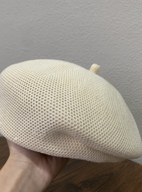 纯色简约贝雷帽子女春夏季韩版显脸小透气南瓜帽百搭休闲画家帽