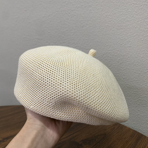 纯色简约贝雷帽子女春夏季韩版显脸小透气南瓜帽百搭休闲画家帽