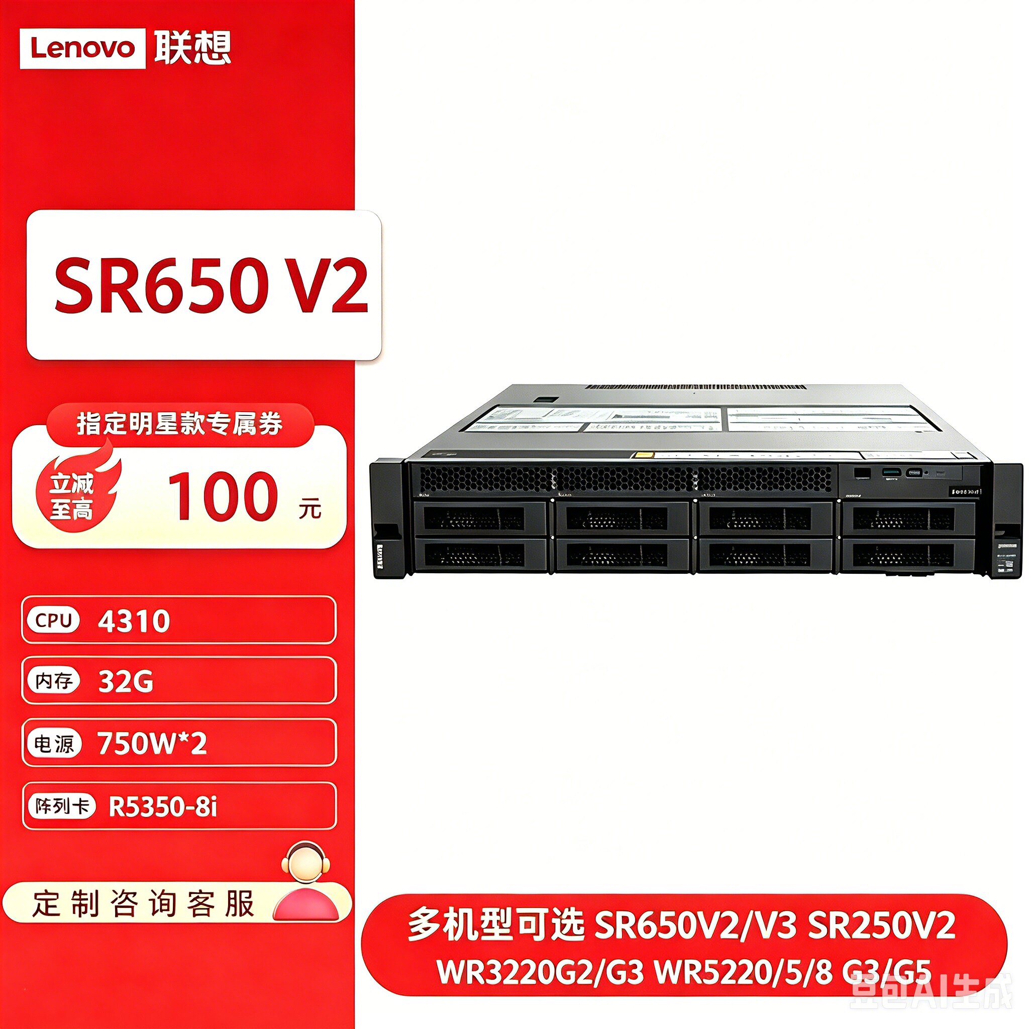 Lenovo/联想服务器主机SR650V2