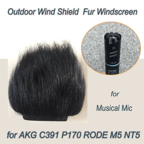 小号毛衣套乐器话筒防风咪罩适合AKG C391 P170 RODE M5 NT5户外