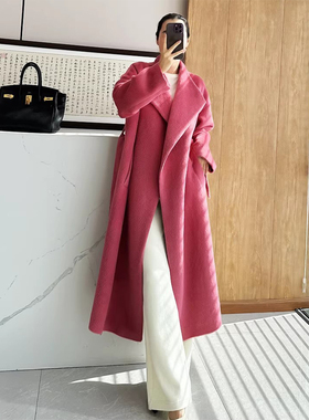 C3796玫红苏力大衣 原5880元 25年回馈清仓不退不换