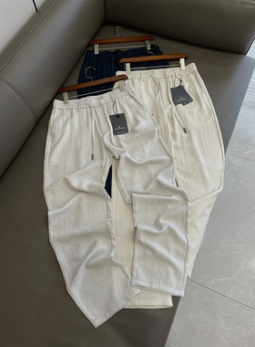 V5338 时尚巴黎的老店 家人自留 超赞品质 高及亚麻男士休闲裤 长