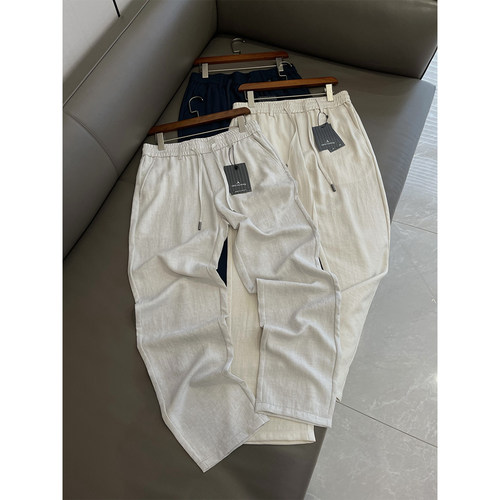 V5338 时尚巴黎的老店 家人自留 超赞品质 高及亚麻男士休闲裤 长
