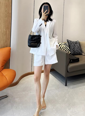 C1795BC钉珠白西服套装 原780元 25年回馈清仓不退不换