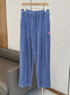 AF142 蓝色绒面卫裤 原580元 25年回馈清仓不退不换