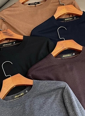 V5089 时尚巴黎的老店 男士BI备 经典款 真丝羊毛圆领针织衫 毛衣