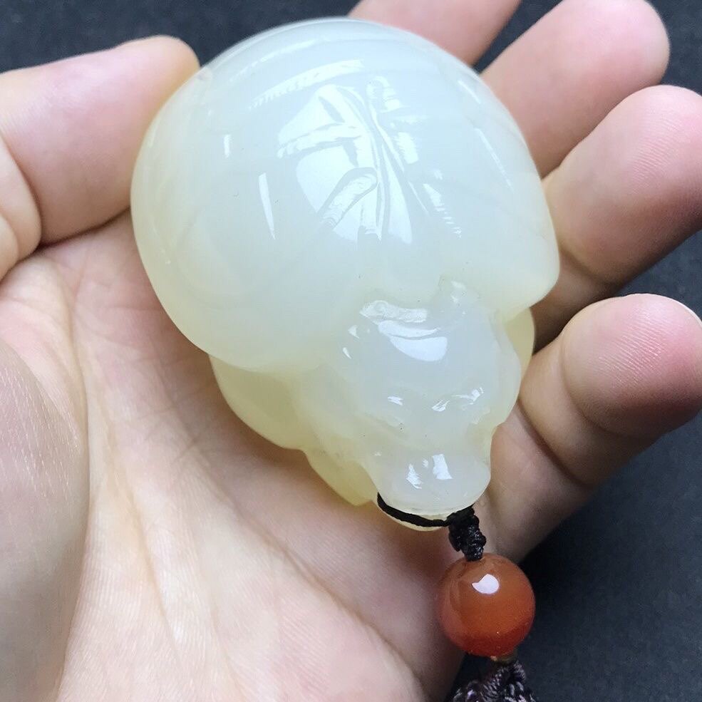 正品和田玉龙龟手把件玄武把玩件白玉手玩件摆件男士送礼生日礼物