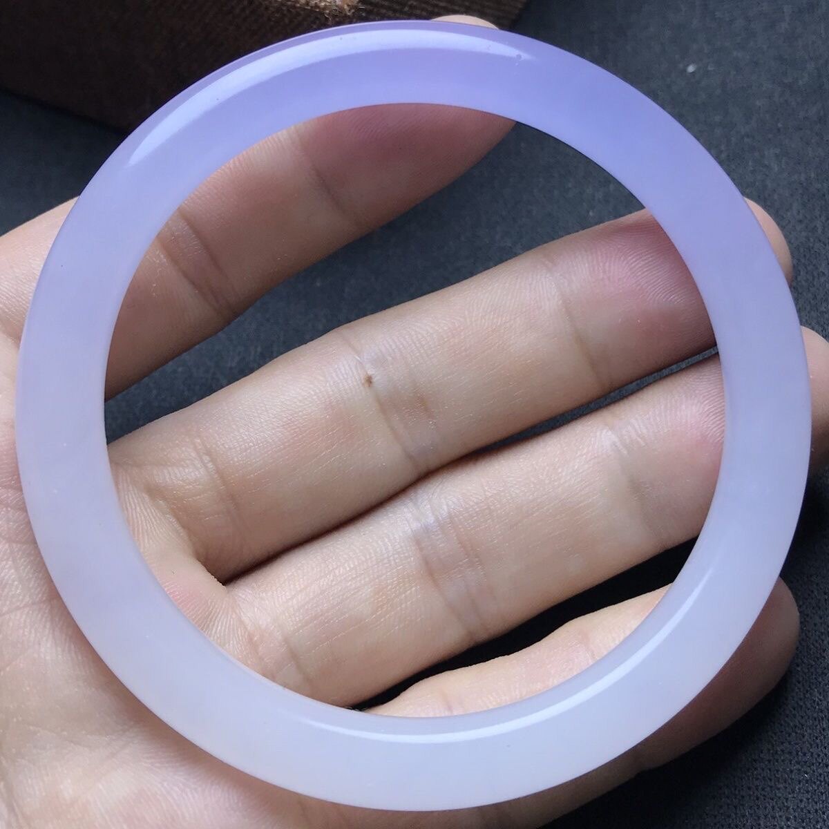 天然紫罗兰冰种手镯子少女款晴水旺夫镯叮当镯细圆条正品送礼品