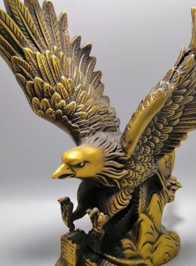 纯铜鹰 雄鹰 大鹏展翅 前程万里 大展宏图旗开得胜鹰商务铜器摆件